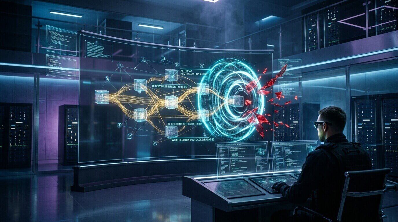 Futuro da segurança blockchain com inteligência artificial.