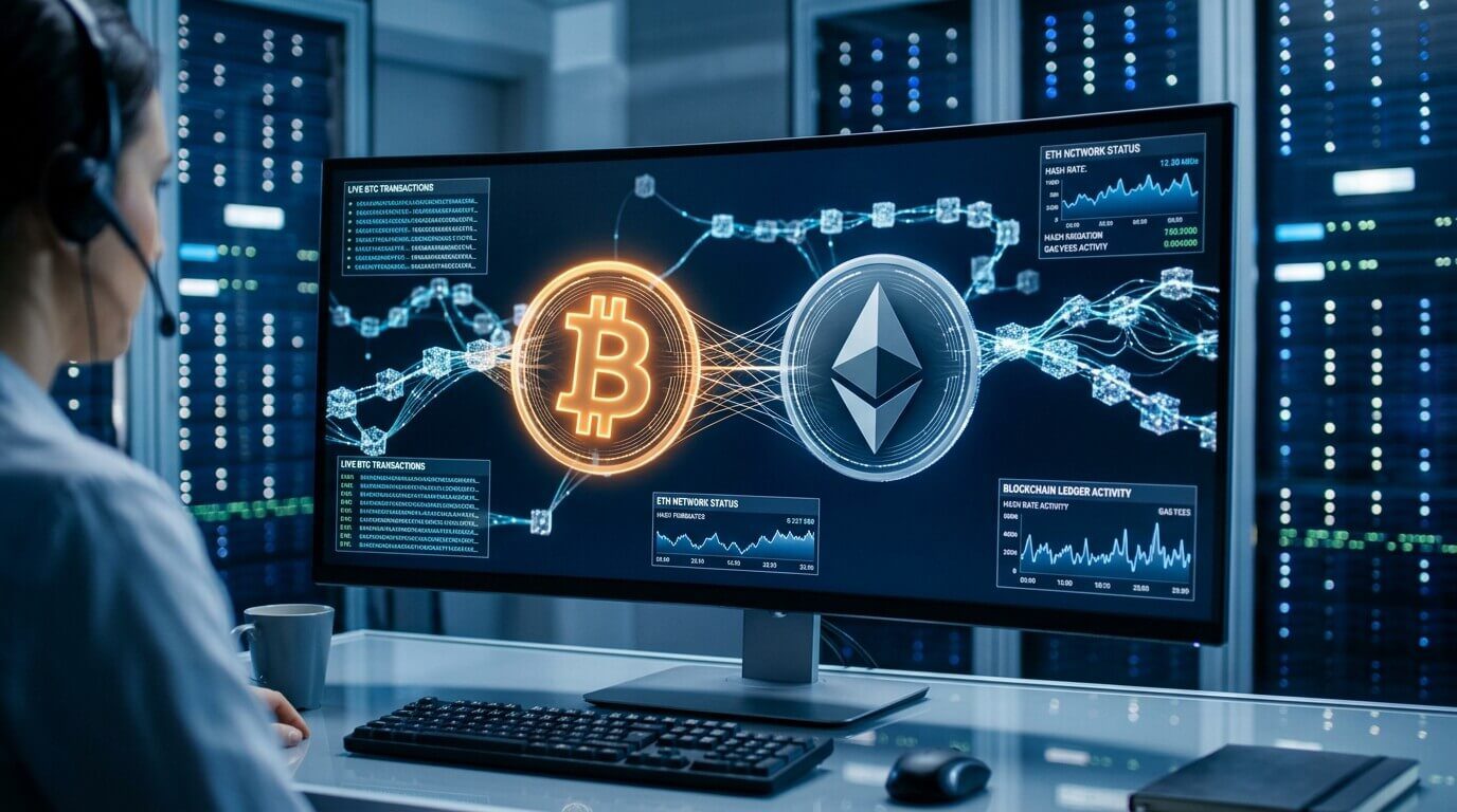 Relación entre blockchain y criptomonedas como Bitcoin y Ethereum.