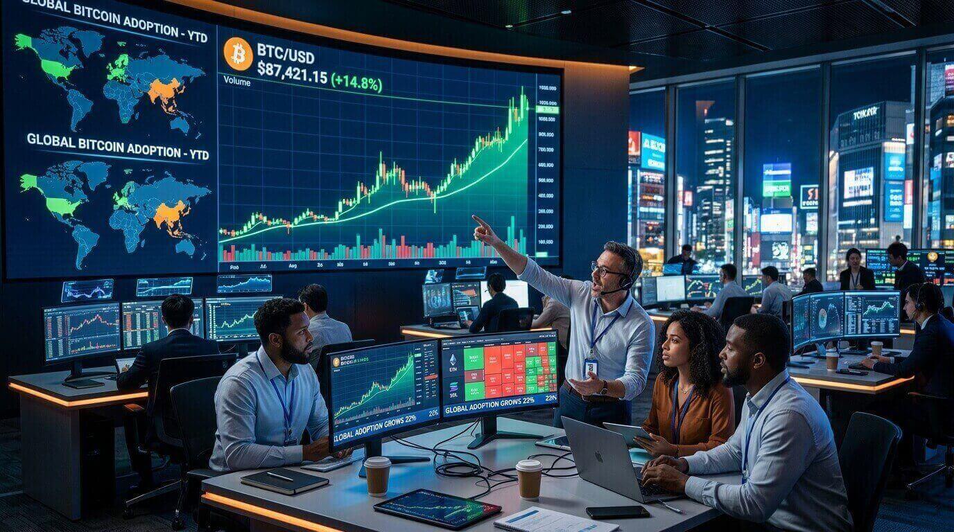 Crescimento do Bitcoin e das criptomoedas em 2026.