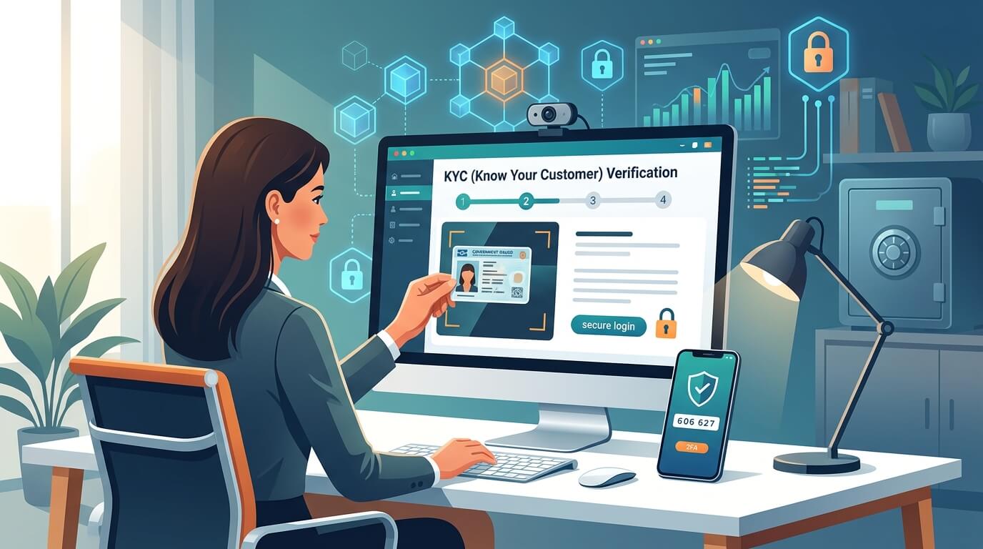 Como criar uma conta em uma corretora de criptomoedas com verificação de identidade e recursos de segurança digital.